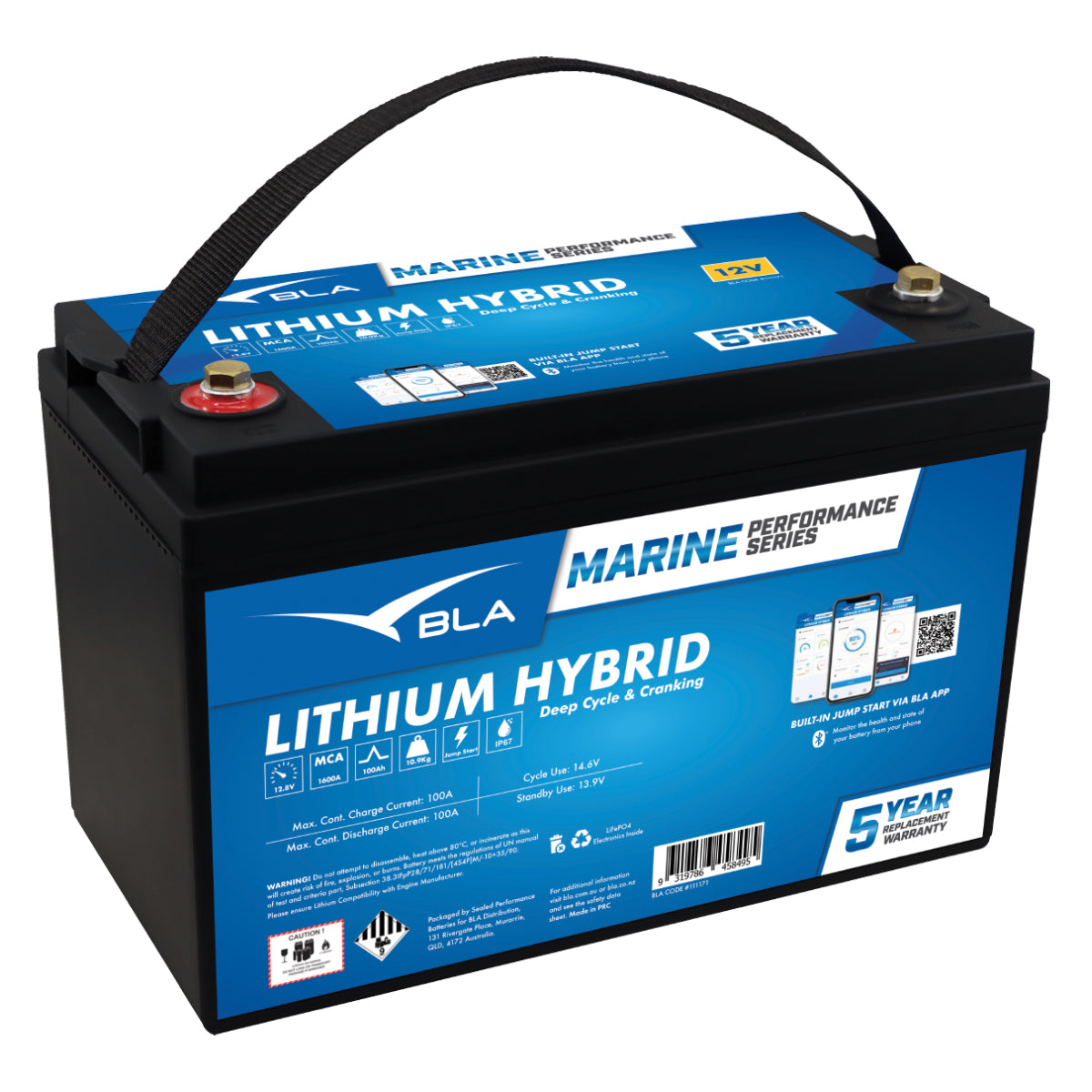 BLA Performance Lithium Hybrid Crank Battery 12V