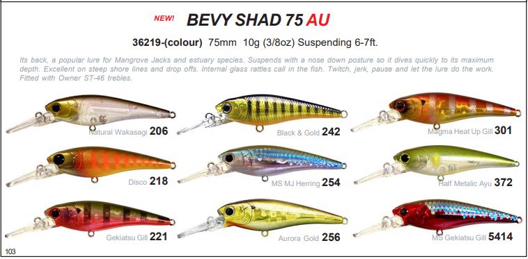 Lucky Craft Bevy Shad Hard Body Lure 75