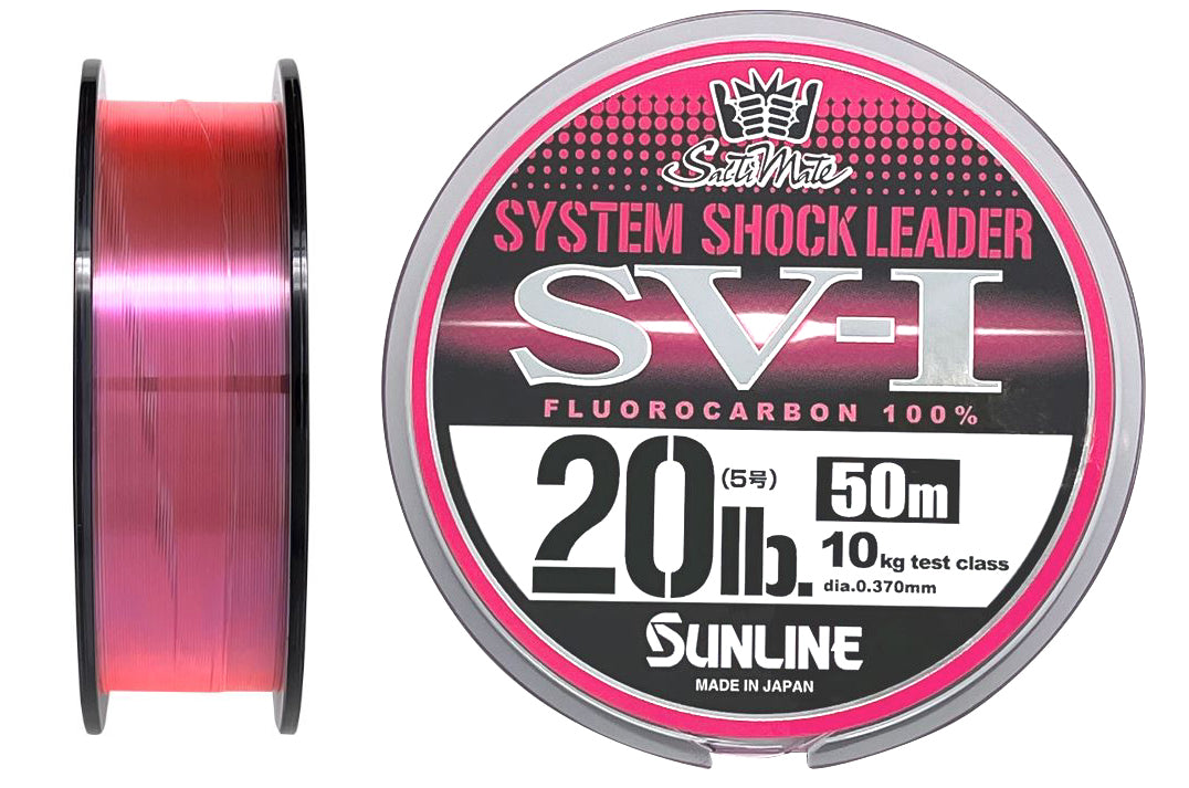 Sunline System Shock SV-1 FC Fluorocarbon Leader Pink 50m