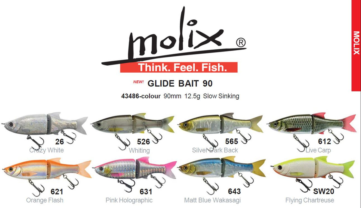 Molix Glide Bait Slow Sink Swimbait Lure 90