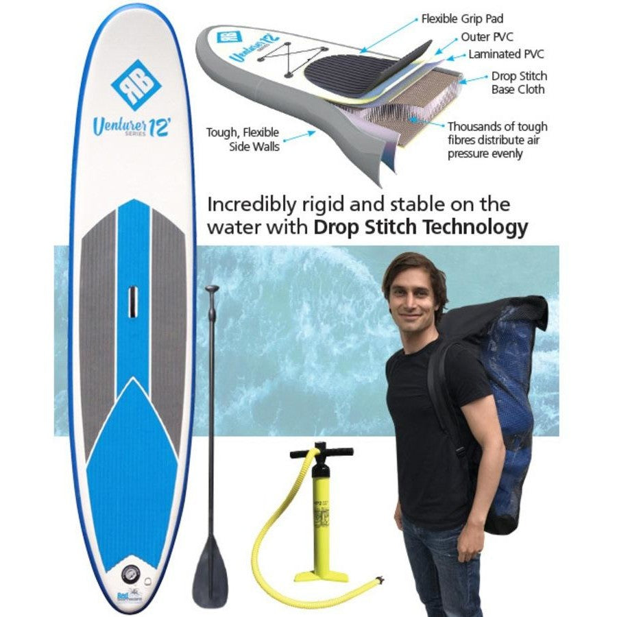 Redback Venturer Inflatable Portable SUP 12ft