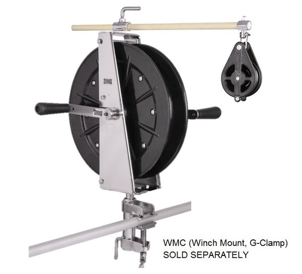 Alvey Reef Queen Deck Winch with Overhead Roller Mount Davo's Tackle Online