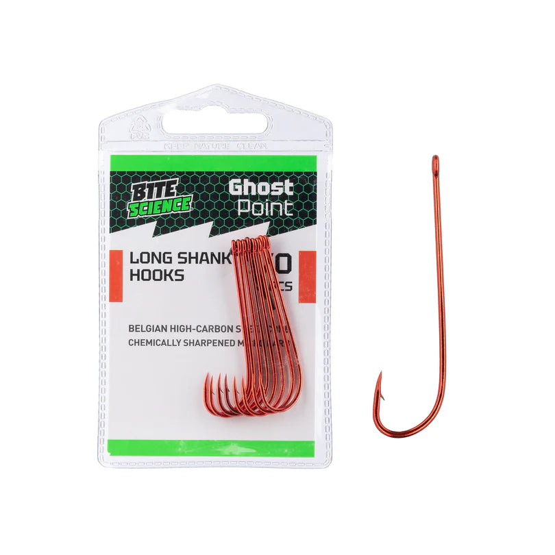 Bite Science Ghostpoint Red Worm Long Shank Hook Value Pack