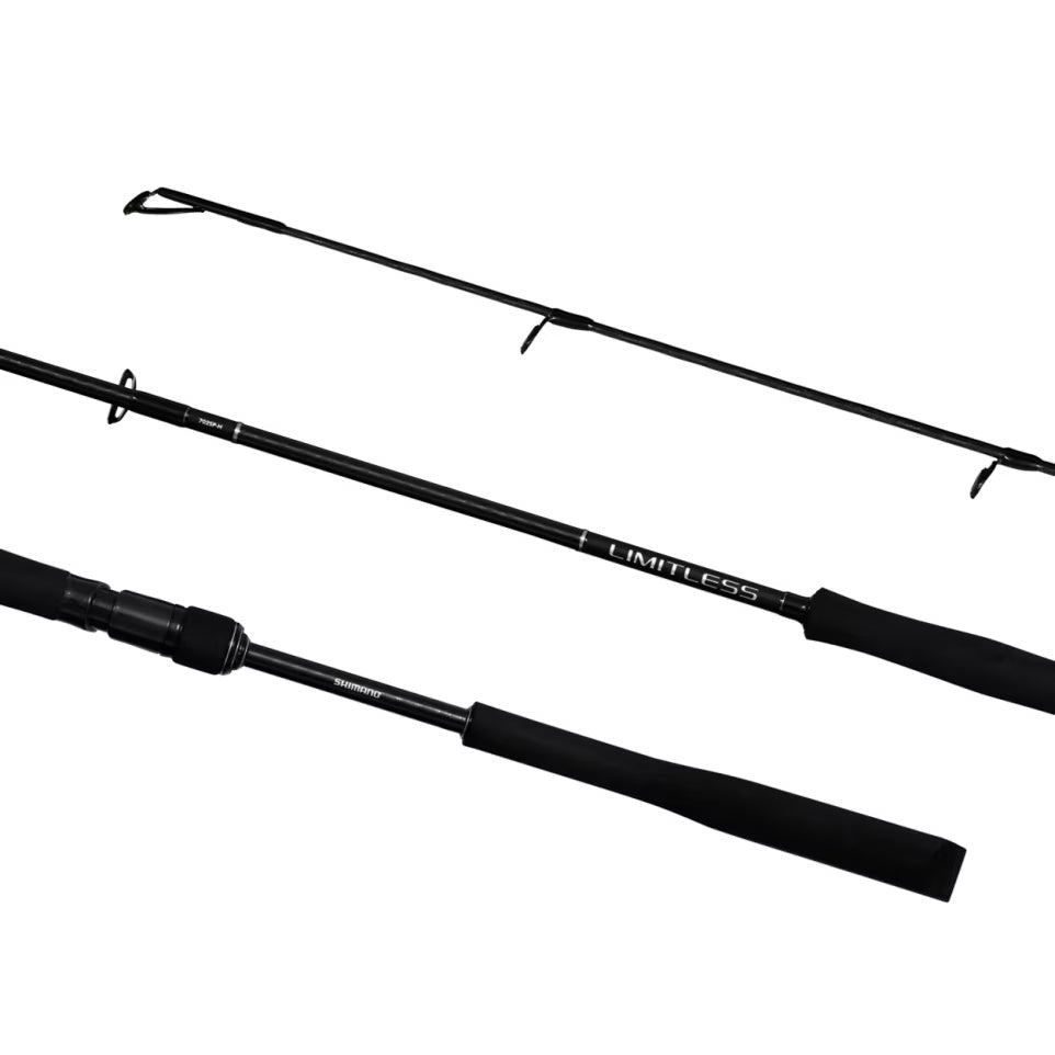 Shimano Limitless Spin Rod split EVA grip and blank detail