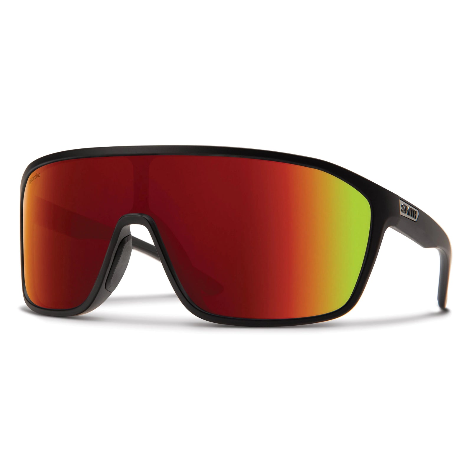 Smith Optics Boomtown Matte Black Frame ChromaPop Red Lens Sunglasses
