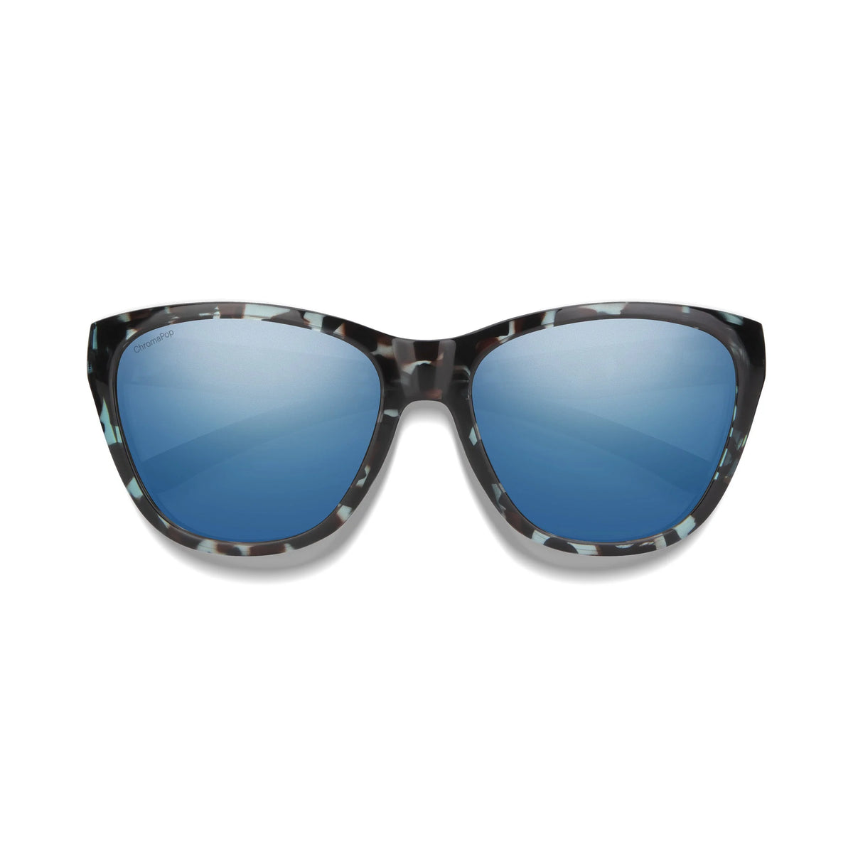 Smith Optics Shoal Sky Tortoise Frame ChromaPop Glass Polarised Blue Mirror Sunglasses