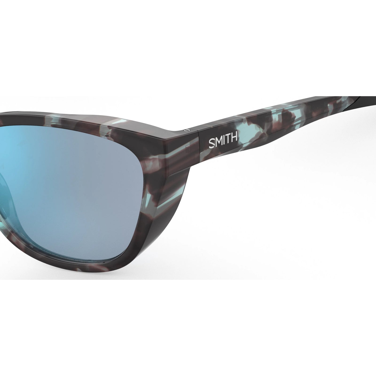 Smith Optics Shoal Sky Tortoise Frame ChromaPop Glass Polarised Blue Mirror Sunglasses