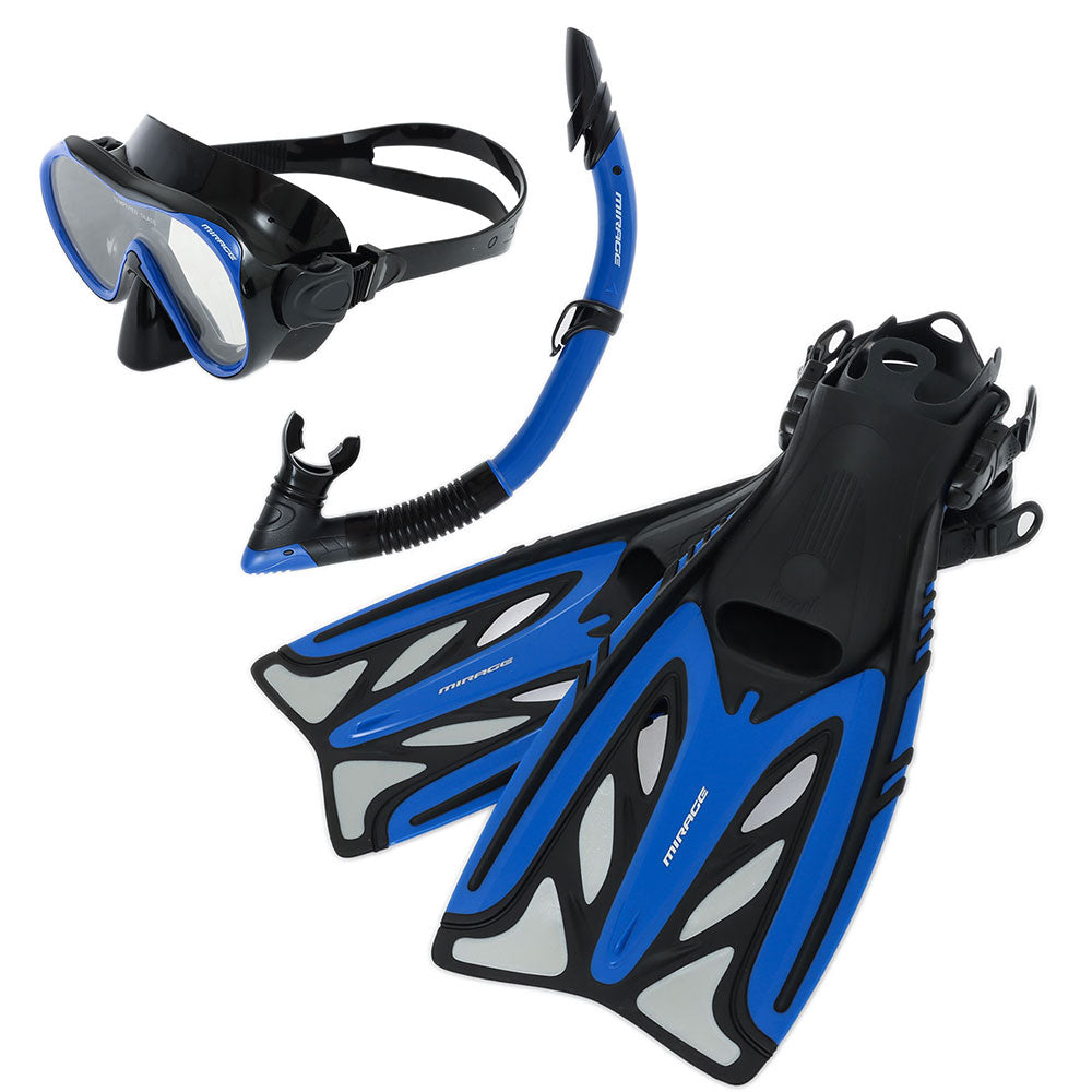 Mirage Phantom Mask Snorkel Fin Set Blue