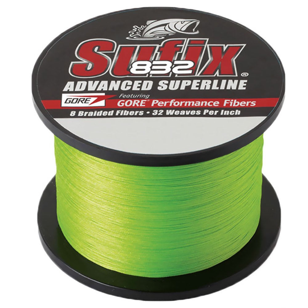 Sufix 832 Braid Bulk Spool 3500yd Neon Lime