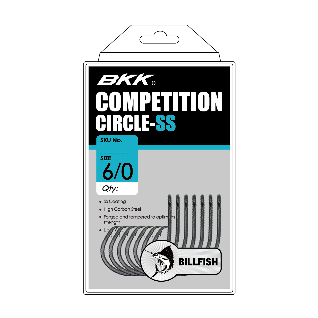 BKK Competition Circle SS Hook 25 Pack