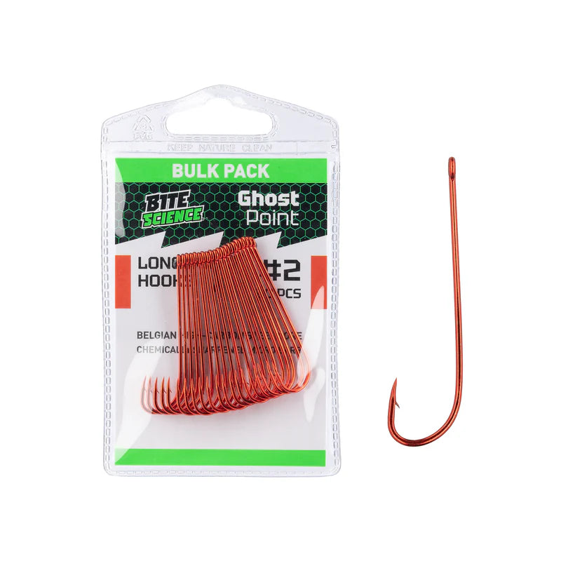 Bite Science Ghostpoint Red Worm Long Shank Hook Bulk Value Pack