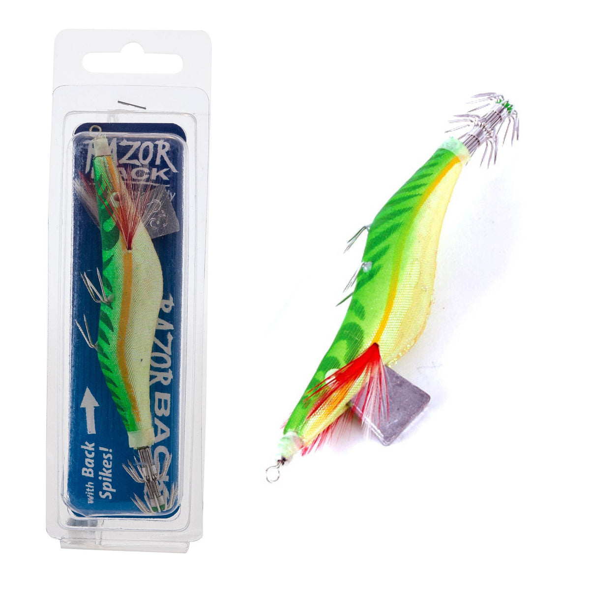 Jarvis Walker Razorback Lumo Squid Jig Lure 3.0