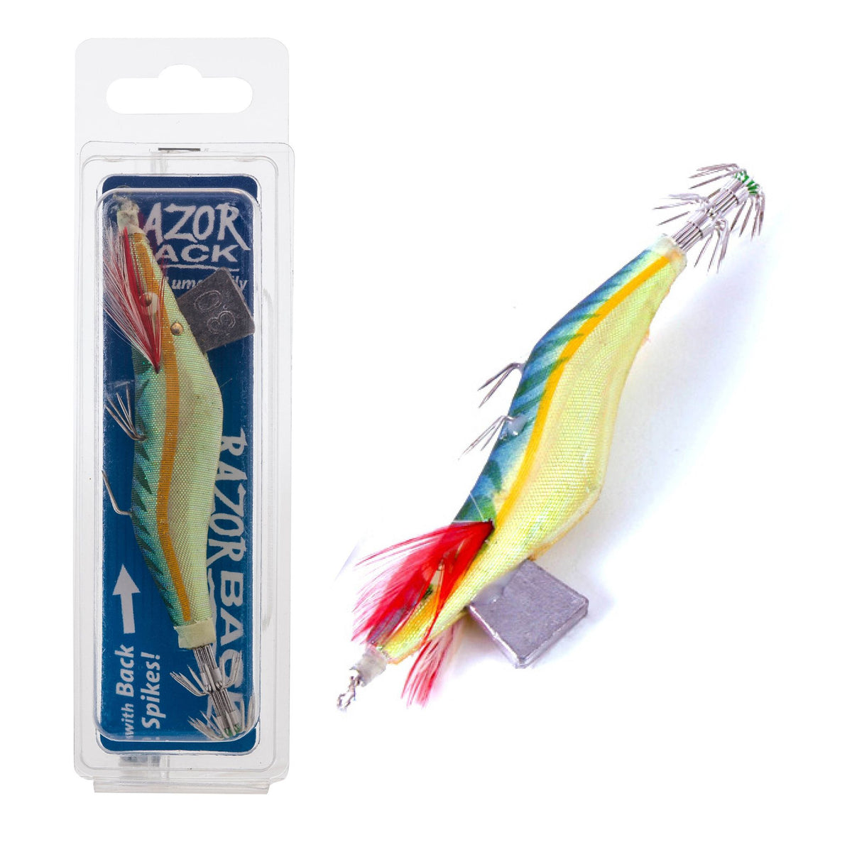 Jarvis Walker Razorback Lumo Squid Jig Lure 3.0