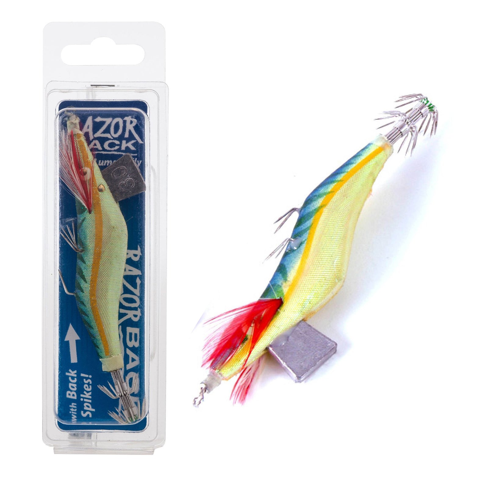 Jarvis Walker Razorback Lumo Squid Jig Lure 3.0