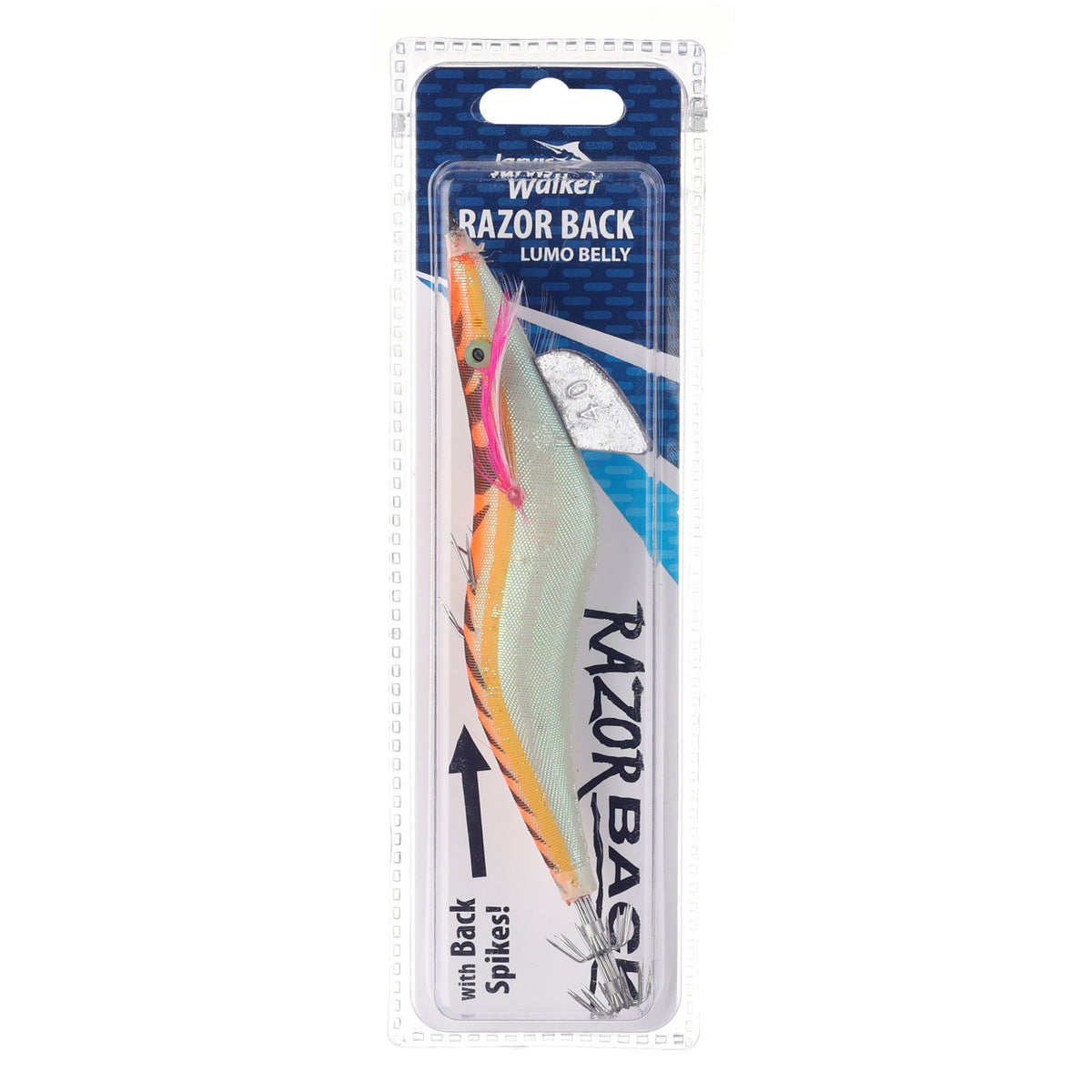 Jarvis Walker Razorback Lumo Squid Jig Lure 4.0