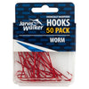 Jarvis Walker Red Bloodworm Long Shank Hook Bulk Value Pro Pack