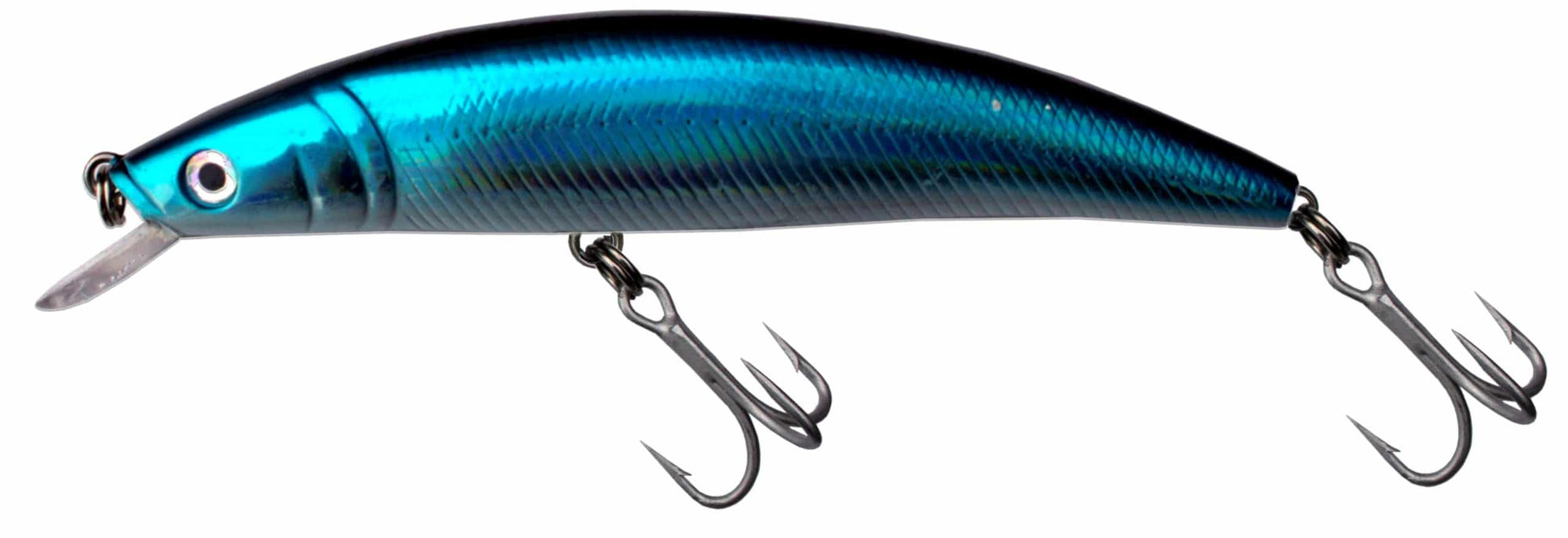 Smilin Jack's Minnow Hard Body Lure Blue Laser