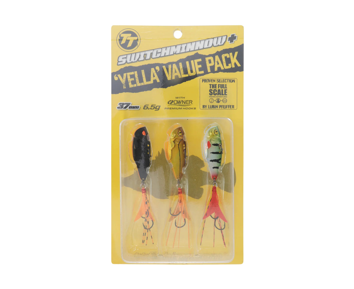TT SwitchMinnow Plus Blade Lure Yella Value Pack 37mm