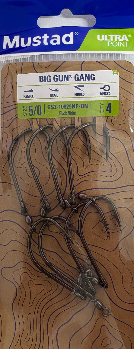 Mustad Big Gun Pre Ganged X2 Hook Set