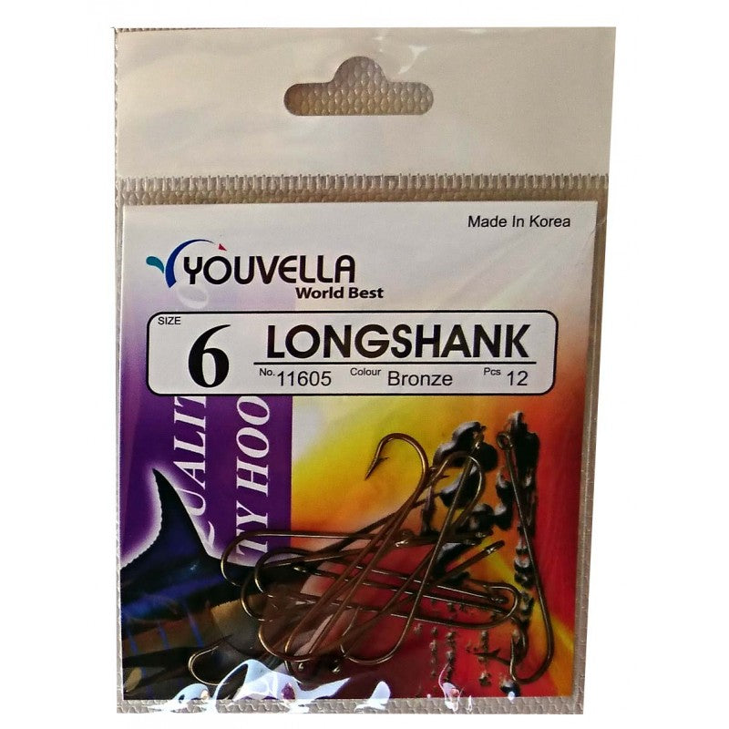 Youvella Pre Pack Long Shank Hook