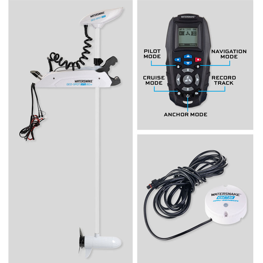 Watersnake Geo Spot Bow Mount Electric Motor 80lb