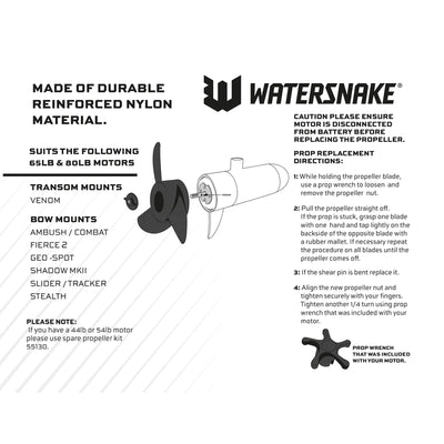 Watersnake 3 Blade Prop Kit