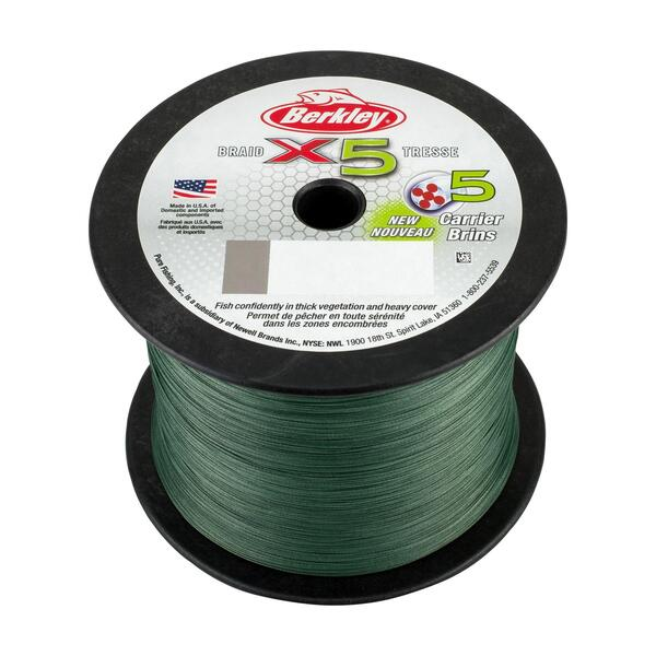 Berkley X5 Braid Bulk 2000m Lo Vis Green
