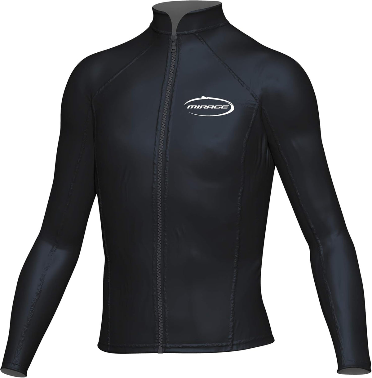 Mirage Lycra Junior Kids Zip Top Black