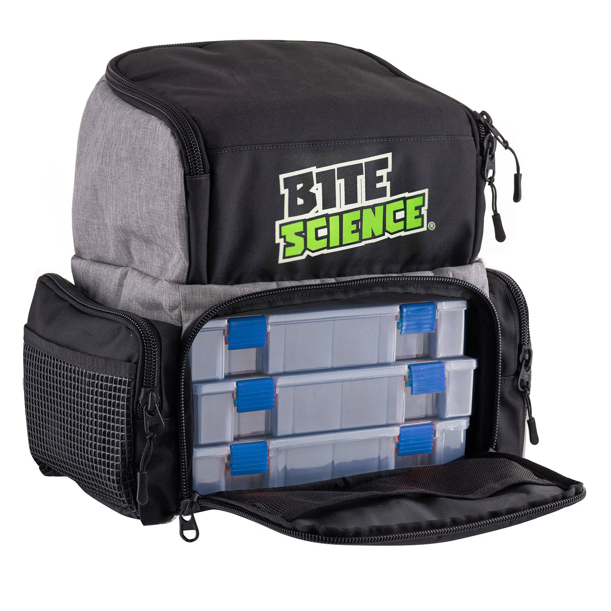 Bite Science Fishing Tackle Backpack With Boxes
