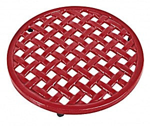 Campfire Enamel Cast Iron Trivet Red