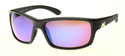 Mako Edge Matte Black Frame Glass Lens Polarised Sunglasses