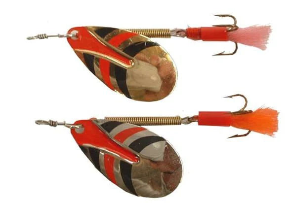 Gillies Mask Trout Spinner Lure Silver Gold Two Pack