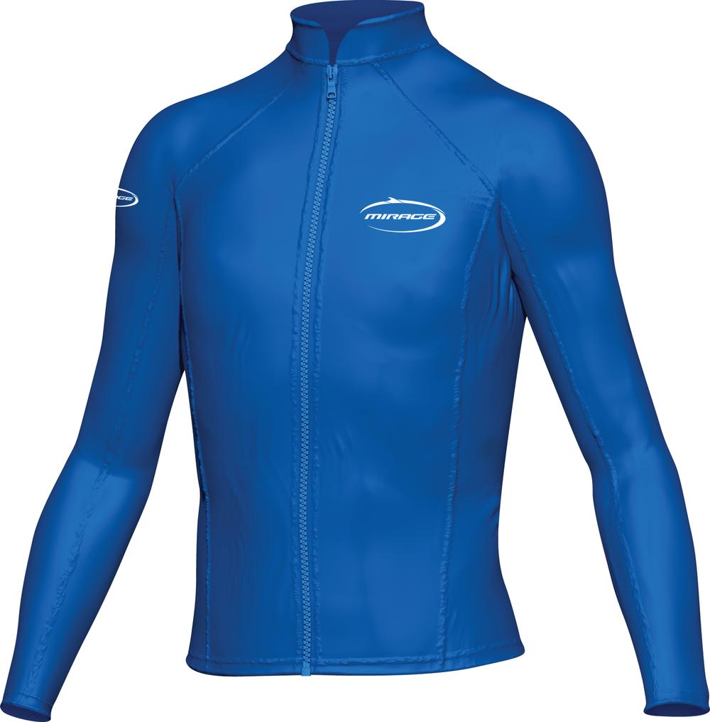 Mirage Lycra Junior Kids Zip Top Blue