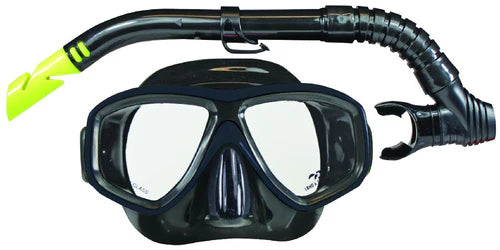 Land and Sea Clearwater Black Mirror Mask Snorkel Set