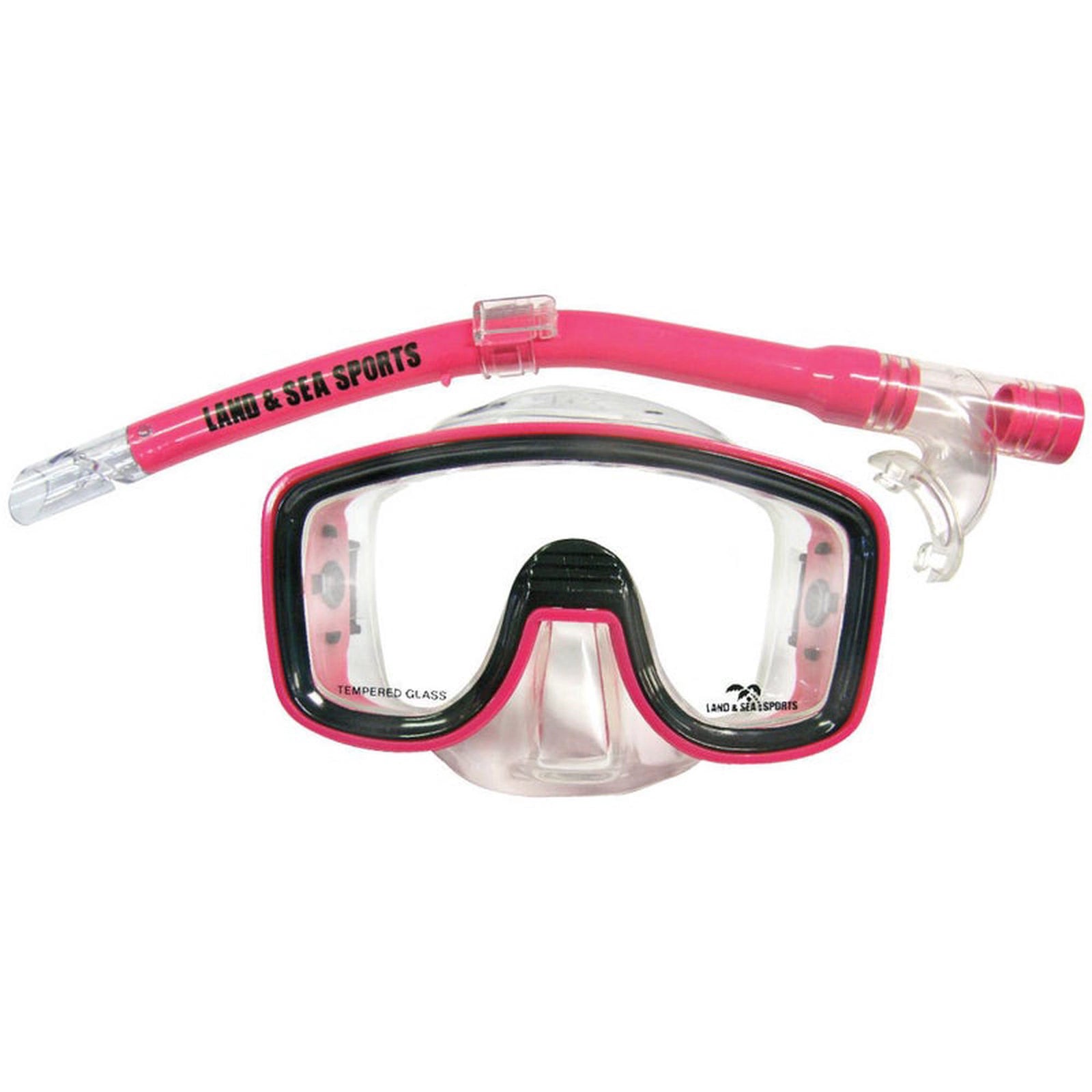 Land and Sea Kids Junior Lagoon Black Mask Snorkel Set