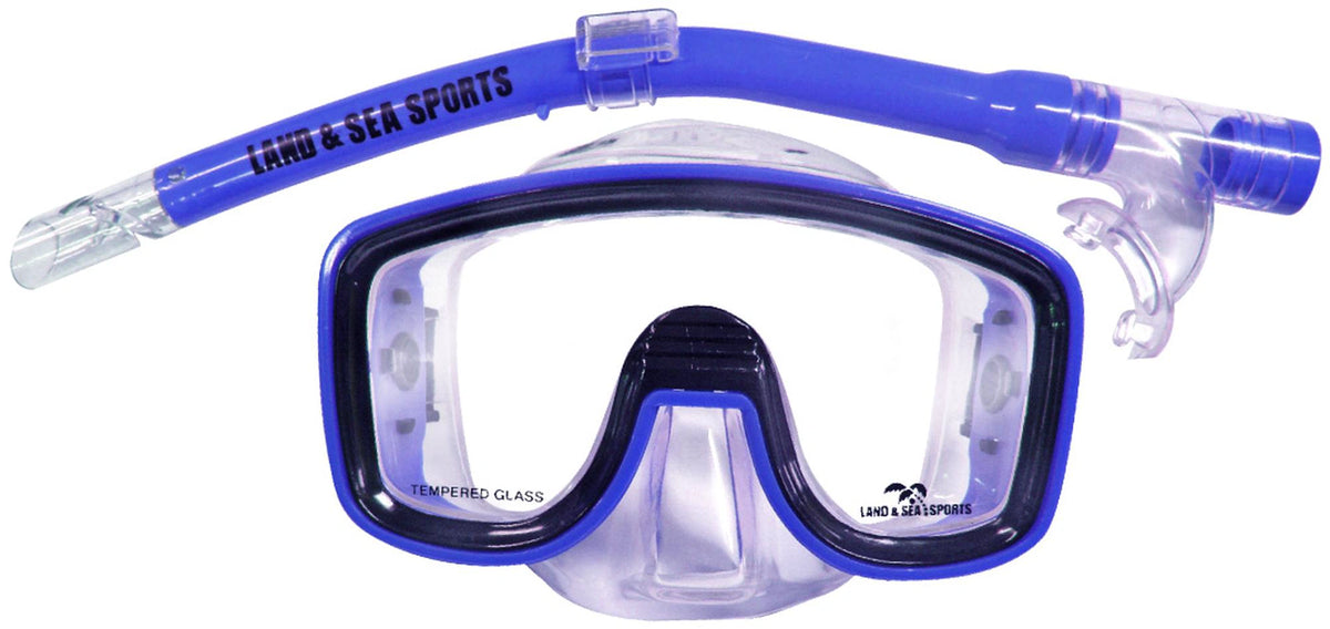 Land and Sea Kids Junior Lagoon Black Mask Snorkel Set
