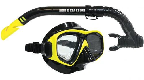 Land and Sea Clearwater Black Mask Snorkel Set