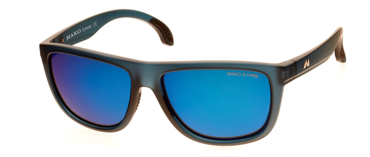 Mako Tidal Matte Black Frame Glass Lens Polarised Sunglasses