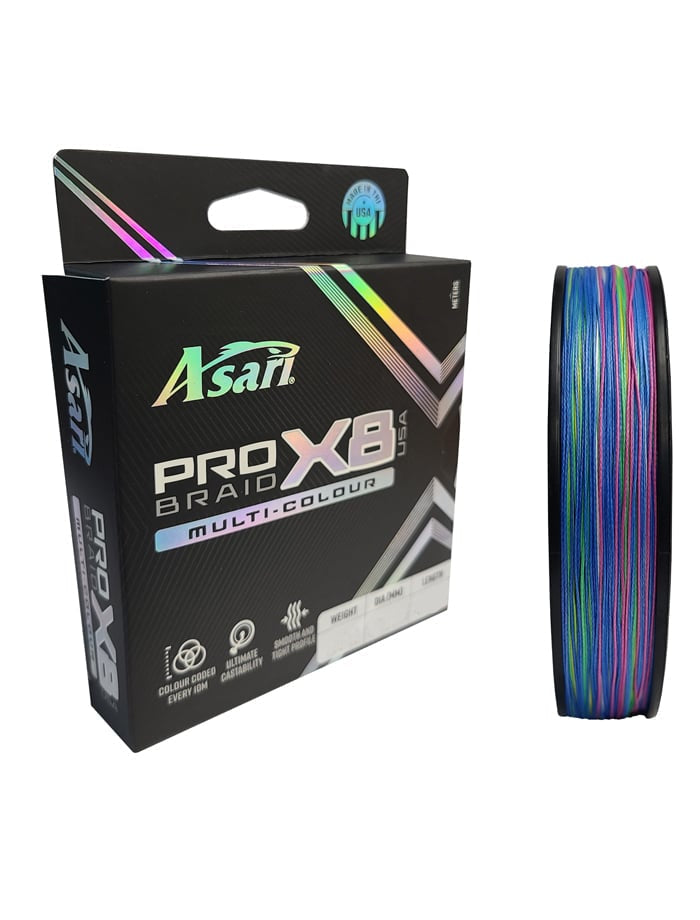 Asari Pro X8 Braid Multi Colour 200m