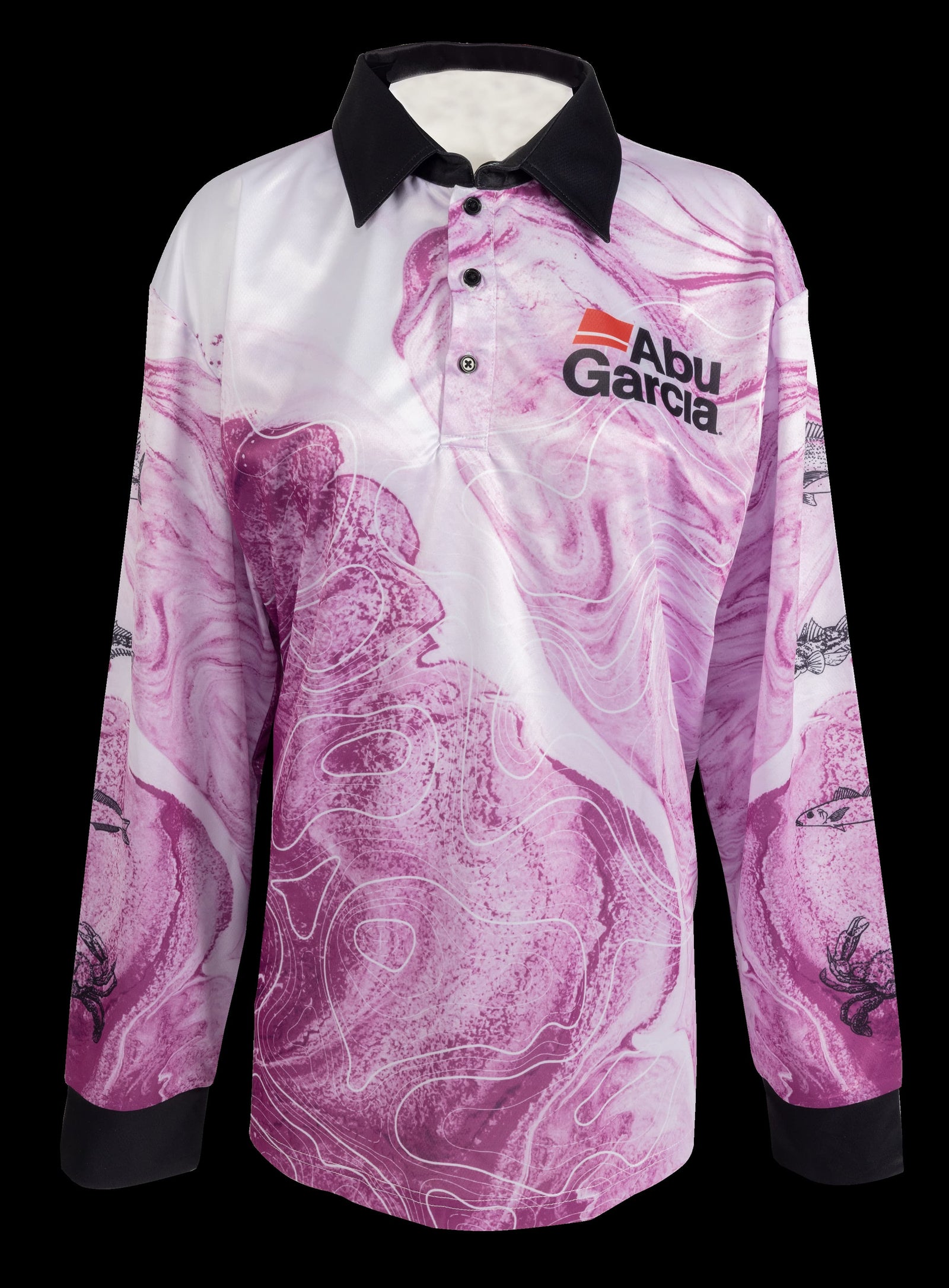 Abu Garcia Topograph Womens Fishing Jersey Shirt Size 10