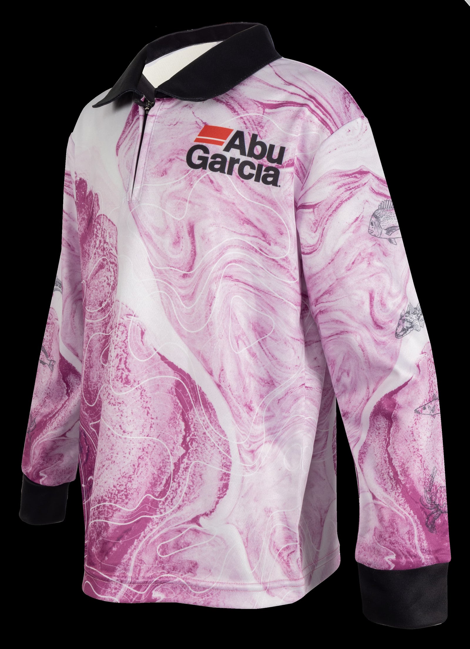Abu Garcia Topograph Womens Fishing Jersey Shirt Size 10