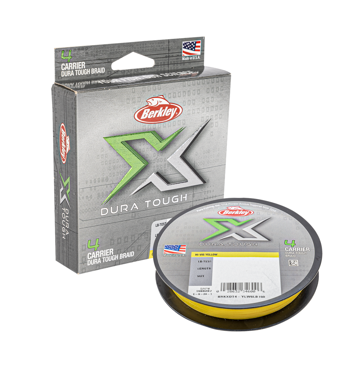 Berkley Dura Tough X4 Braid Yellow 150m