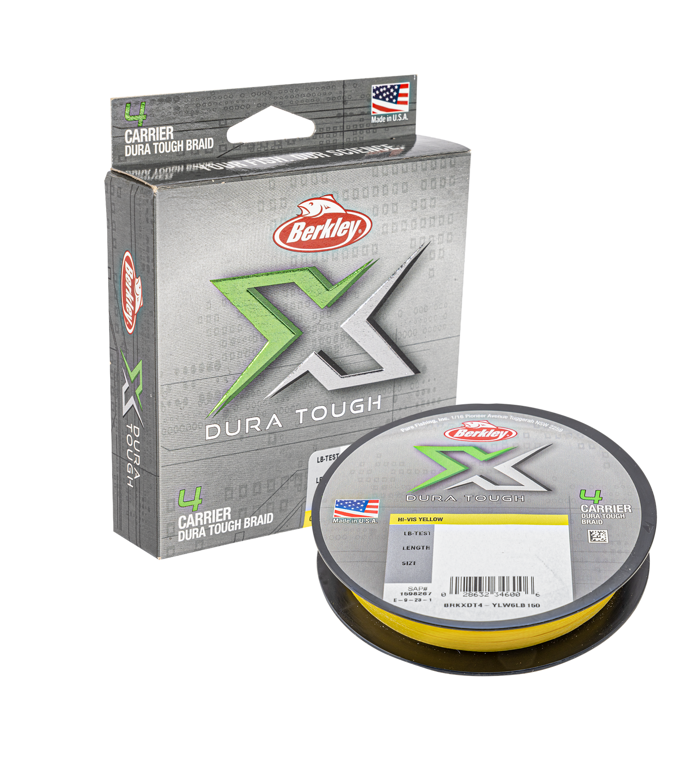 Berkley Dura Tough X4 Braid Yellow 150m