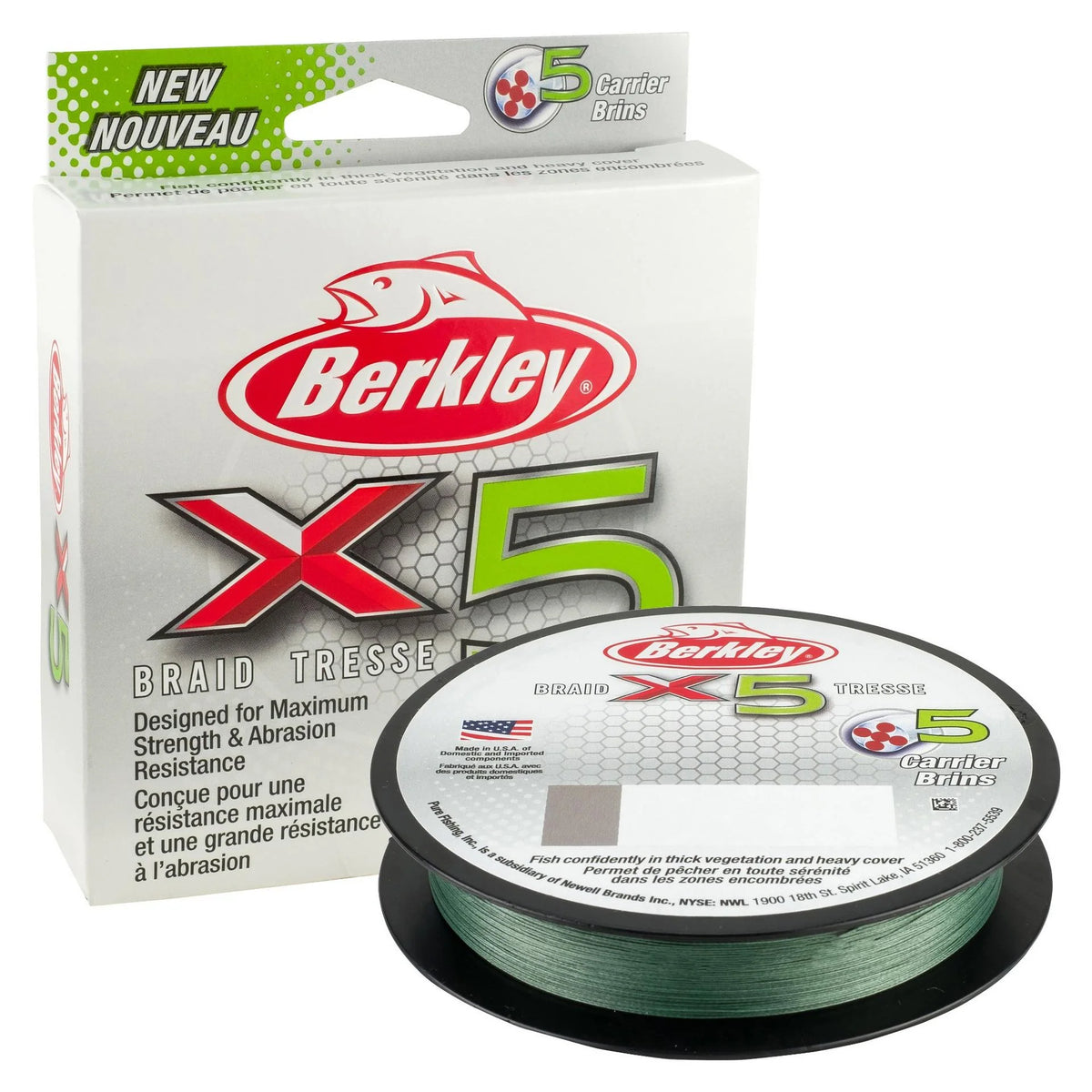 Berkley X5 Braid Lo Vis Green 150m 10lb