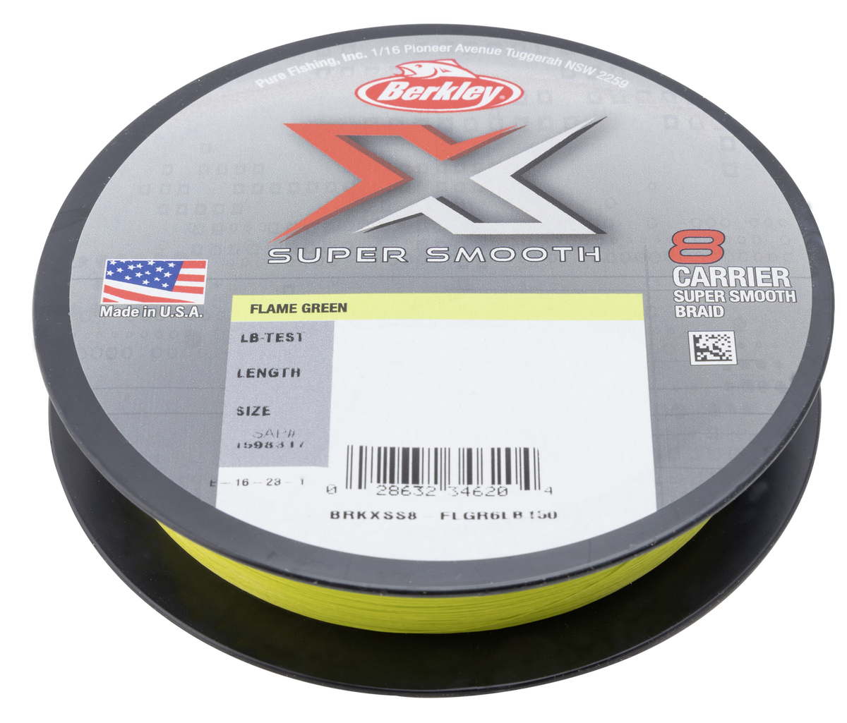Berkley X Braid Super Smooth 8 Fishing Line Green 500m