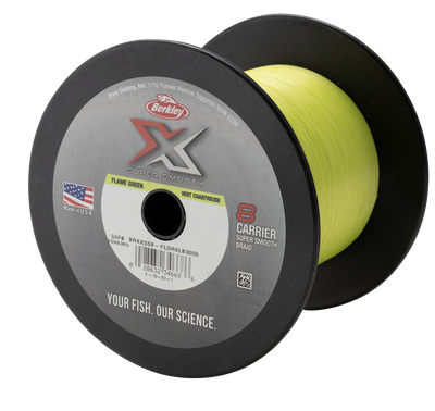 Berkley X Braid Super Smooth 8 Fishing Line Green Bulk 3000m