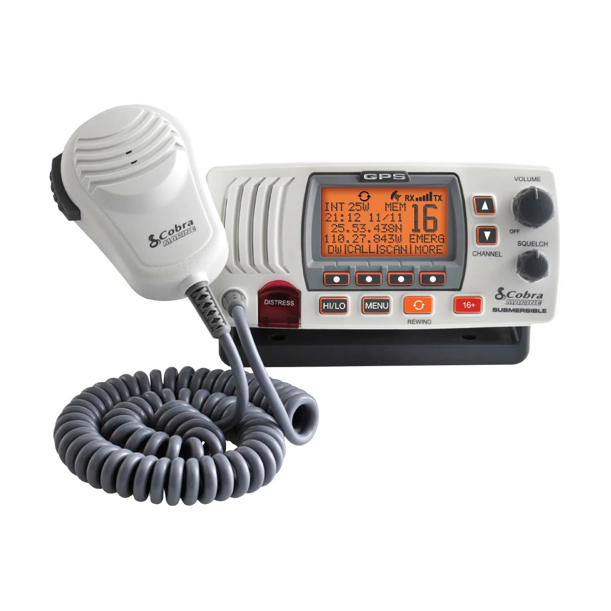 Cobra Marine VHF Fixed Radio With GPS White 118132