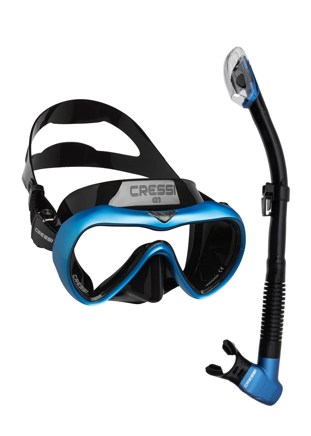 Cressi A1 Anti Fog Epsilon Mask Snorkel Dive Set