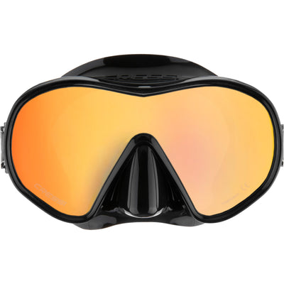 Cressi F Dual Black Dive Mask Yellow Ultravision Lens