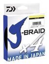 Daiwa J Braid X4 Braided Fishing Line Yellow 270m